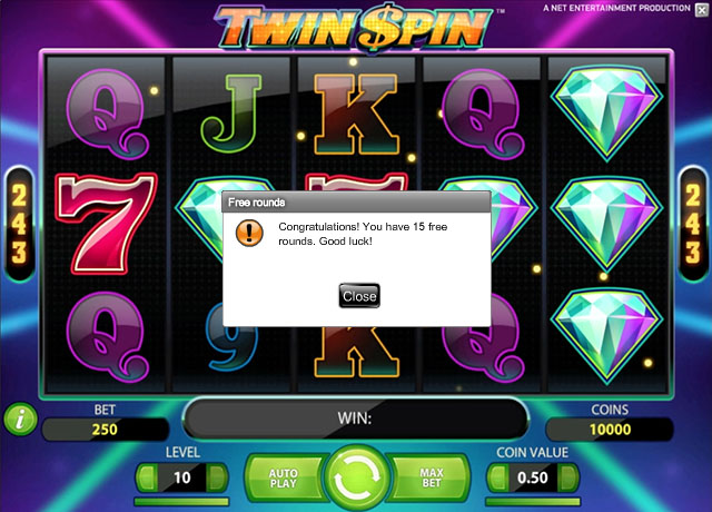 Twin Spin Free Spins no deposit required