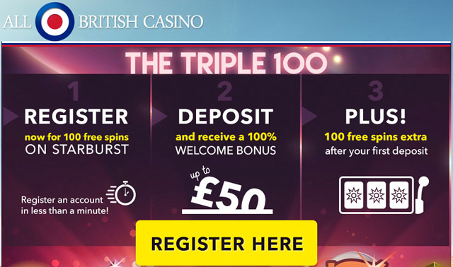 Casino 100 free spins no deposit