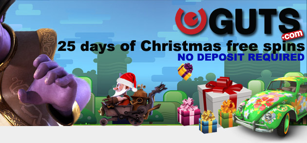 Guts Casino Christmas Free Spins No Deposit Required