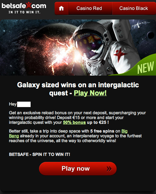 BEtSafe Email on BigBang Launch