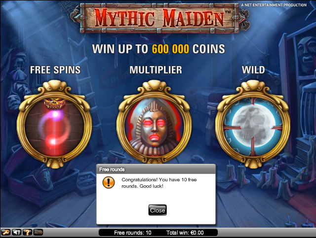 Mythic Maiden - 10 No Deposit Free SPins