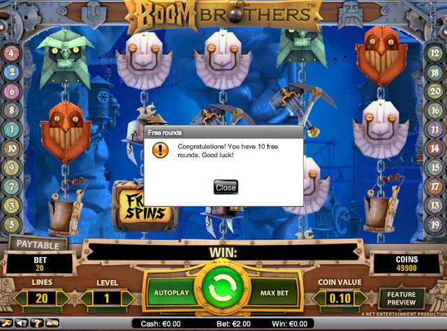 Boom Brothers Free Spins