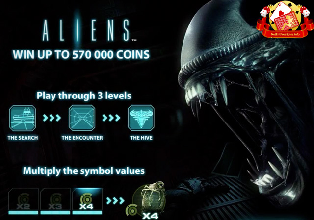 Aliens Slot Machine - NEtENt