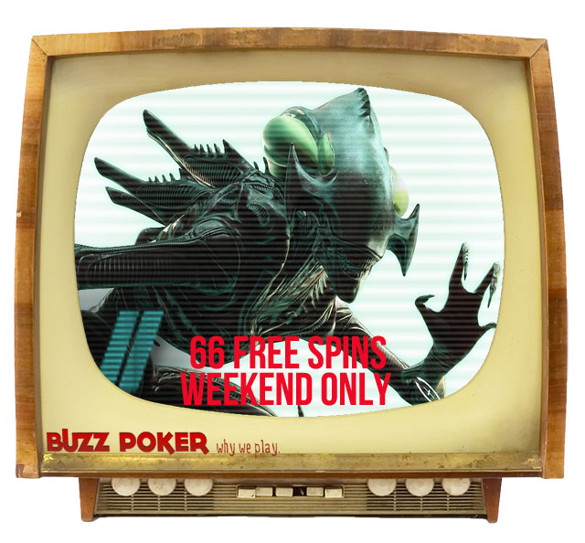 Buzz Poker 66 Free Spins Weekend Only