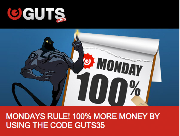 Guts Casino 100PERC More Money mondays