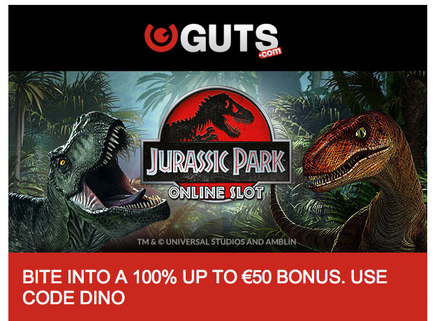 Guts Bonus Code for Jurassic Park Slot