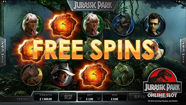 Jurassic Park Free Spins Guts