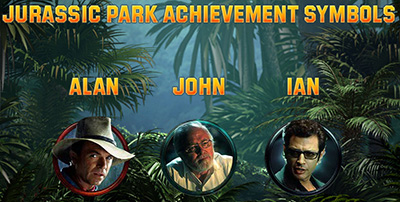 Jurassic Park Slot Achievement symbols