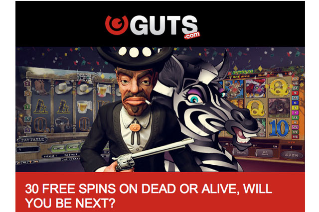 Guts Casino - 30 Dead or Alive Free Spins