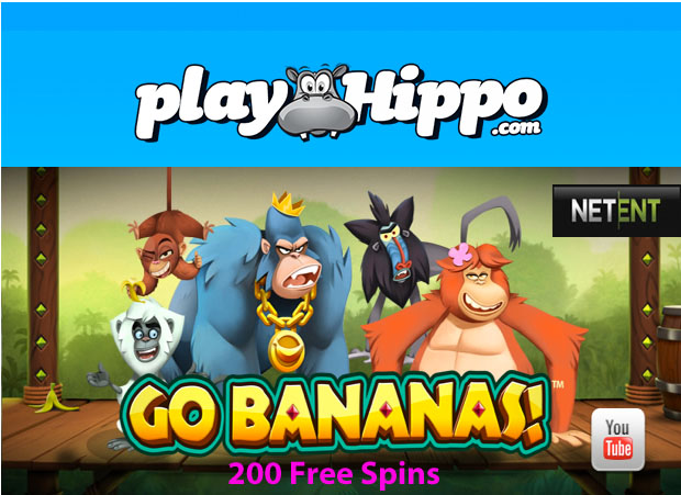 PlayHippo Casino - 200 Free Spins Go Bananas