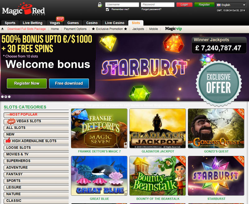 MagicRed Casino-New 30 Free Spins