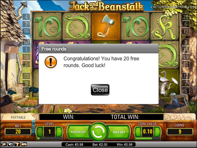 CasinoExtra-  Jack and the beanstalk slot