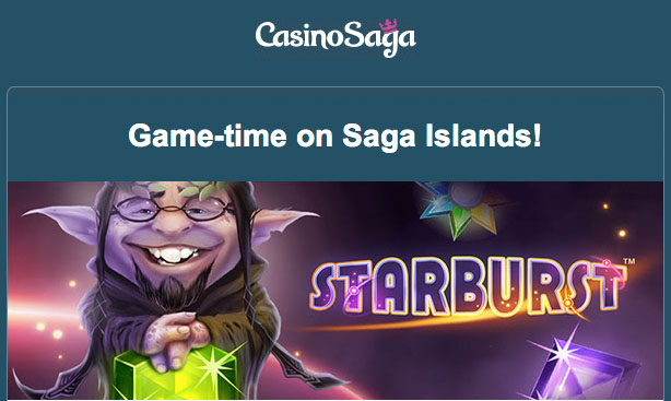 CasinoSaga - 120 Starburst FreeSpins