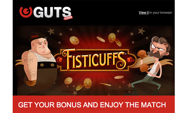 Guts Bonus Code for 15 Fisticuffs Free Spins No Deposit Required