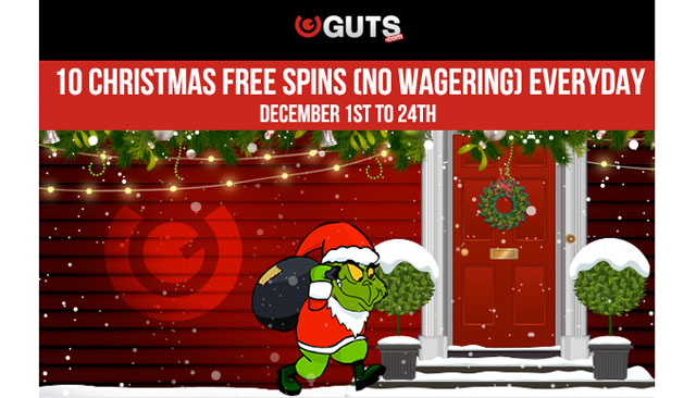 Guts Casino-10 Christmas Free Spins EVERYDAY