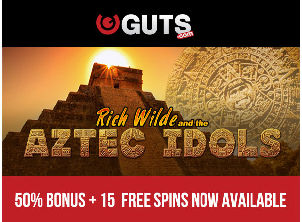 15 Free Spins on Rich Wilde and the Aztech Idols Slot