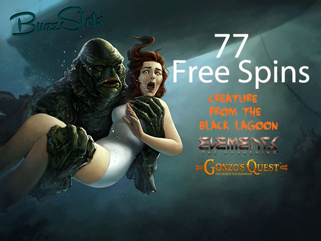 Creature from the black lagoon buzz slot free spins at Buzz Slots