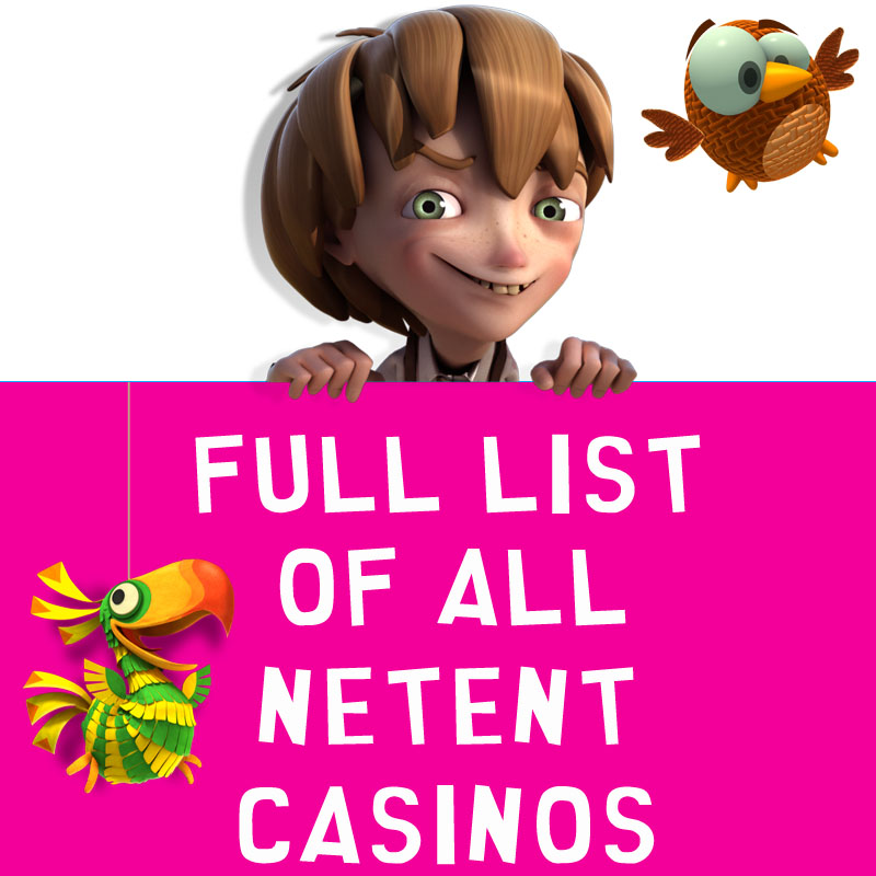 Full list of All NetEnt Casinos-NETENTFREESPINS
