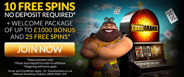 Eurogrand-10 Free Spins No Deposit required