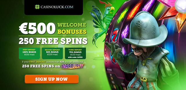 CasinoLuck No Deposit Free Spins 2016