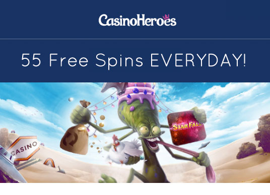 CasinoHeroes-55-FreeSpins-EVERYDAY