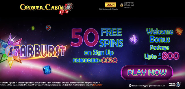 Conquer Casino No Deposit Bonus Code For August 2016