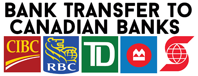 bank transfer to a Canadian bank account